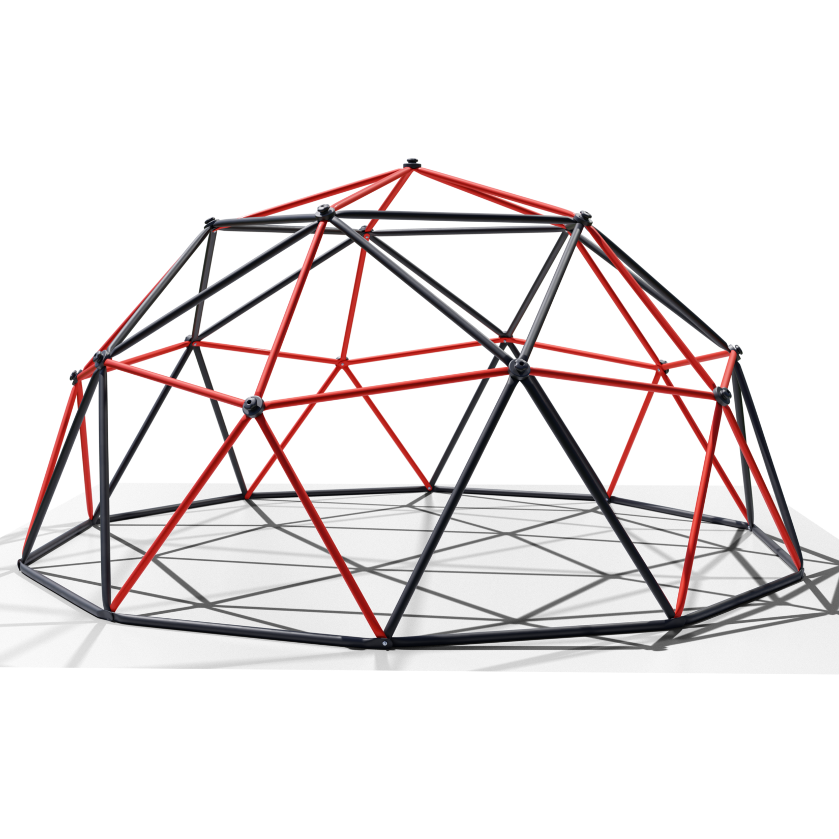 Klettergerüst 305x305x155cm DomeClimber Kinder Kletterkuppel Geodome 10FT - anthrazit/rot