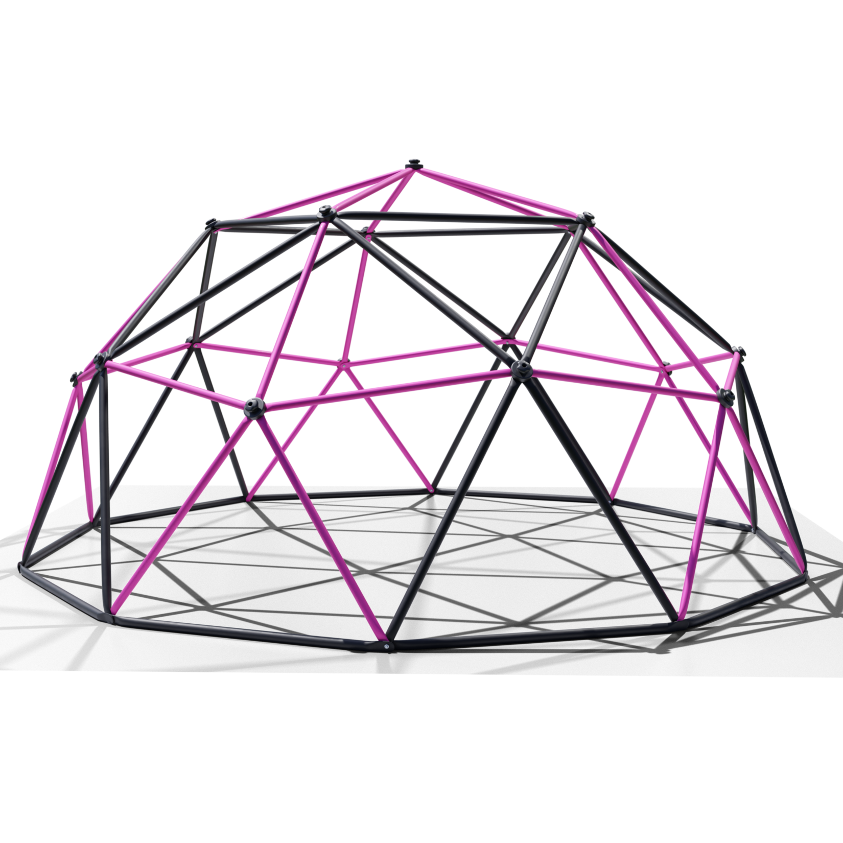 Klettergerüst 305x305x155cm DomeClimber Kinder Kletterkuppel Geodome 10FT - anthrazit/pink