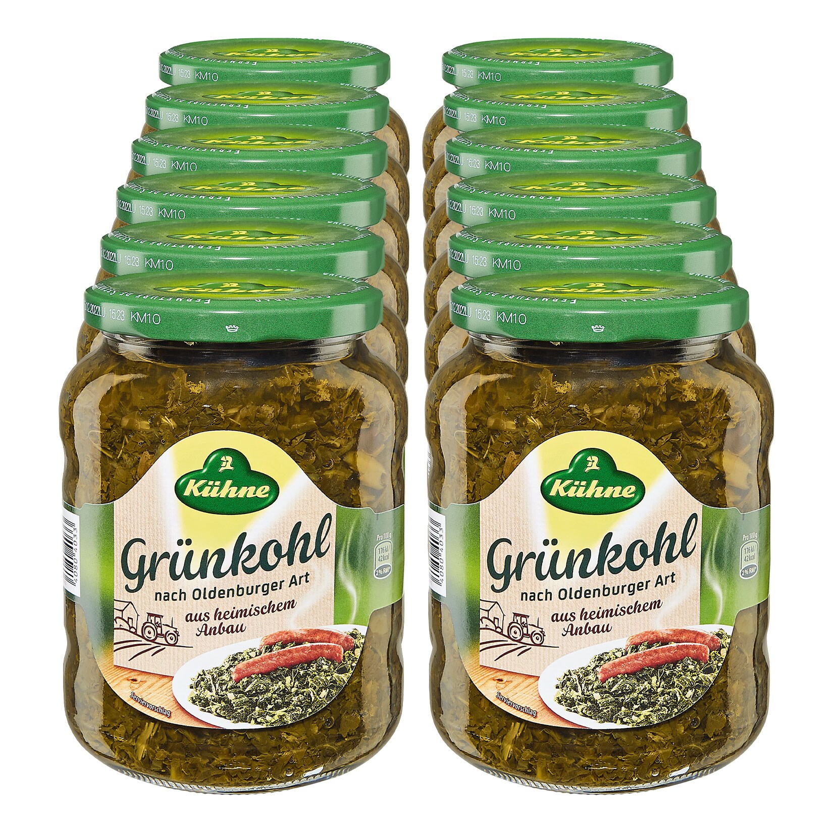Kuehne Gruenkohl 720 ml / Abtropfgewicht 660g, 12er Pack - Bild 1