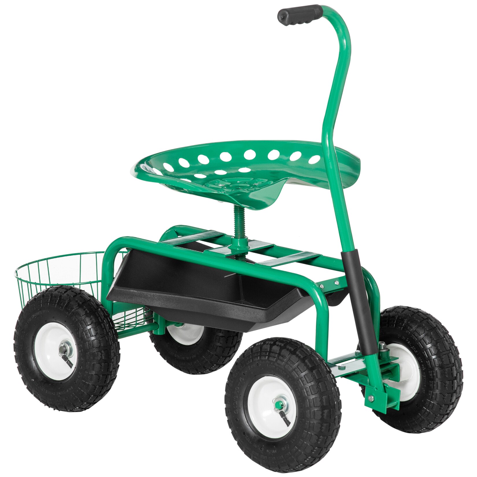 Outsunny Gartenwagen Metall, Gummi | 04251774941891