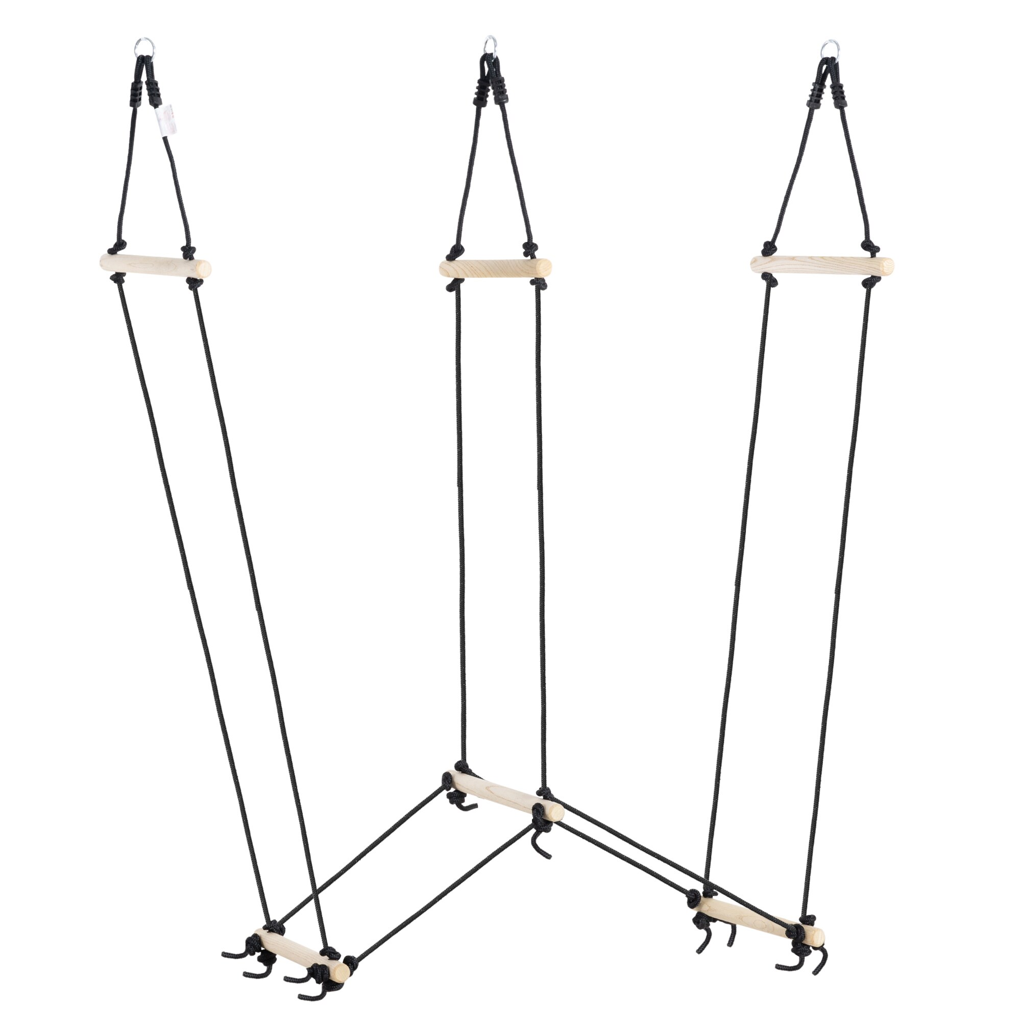 Outsunny Kinder-Kletterleiter Kunststoff, Pappelholz - Bild 1