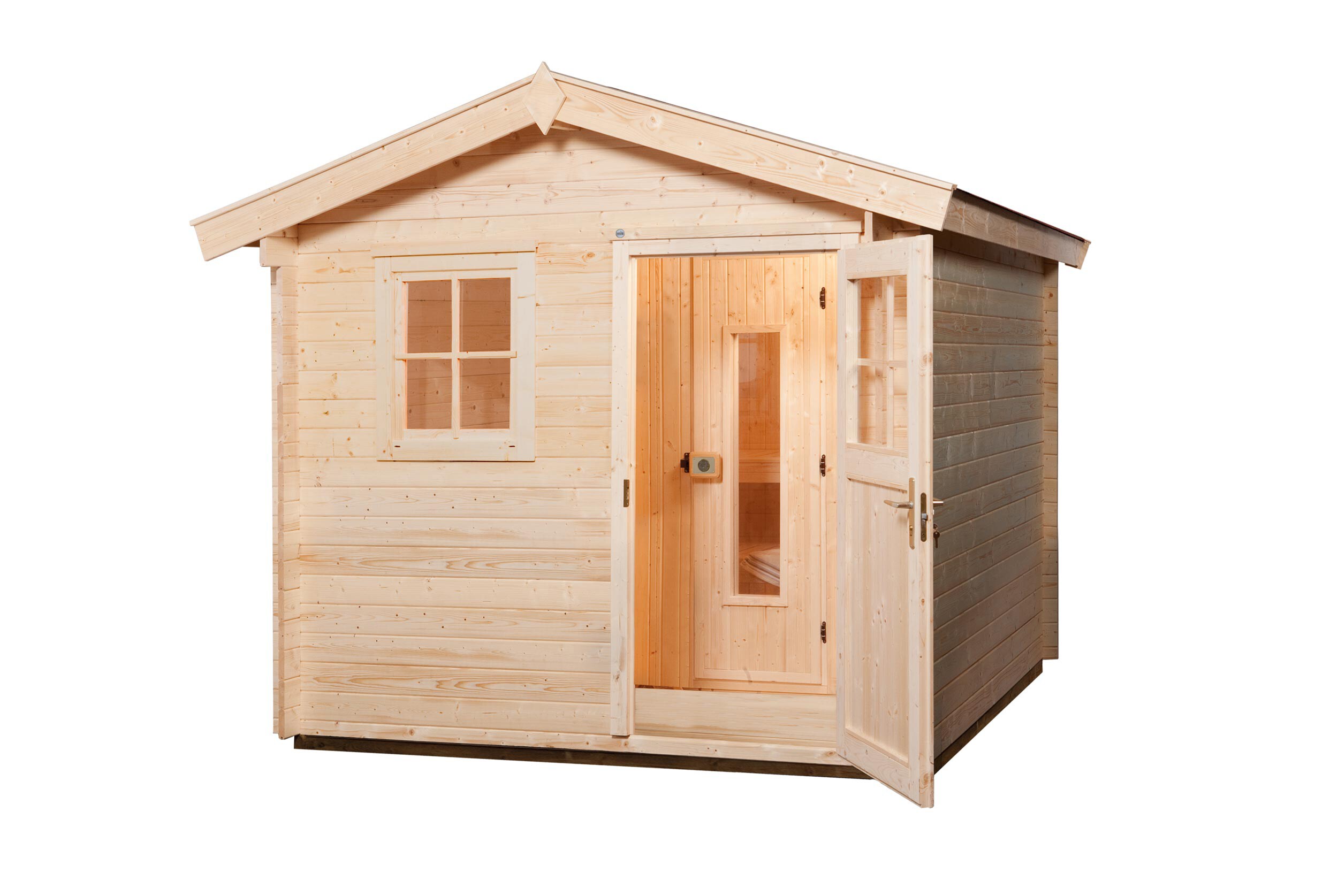 weka Saunahaus MIKKELI Sparset 7,5 kW OS inkl. digitaler Steuerung, natur - Bild 1