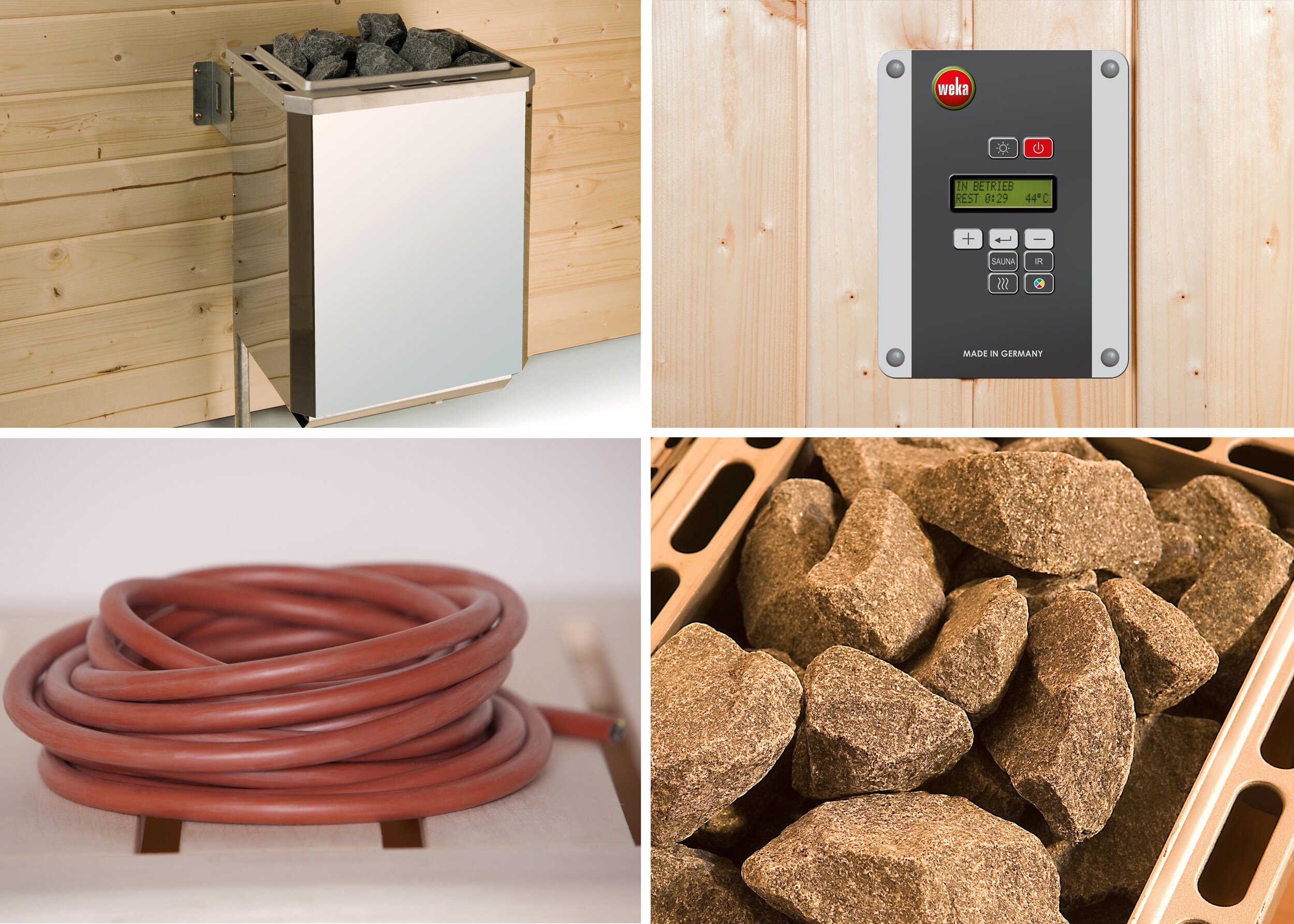 Weka Saunaofenset 4 - 9,0 kW OS mit Ofenanschlu&szlig;kabel - Bild 1