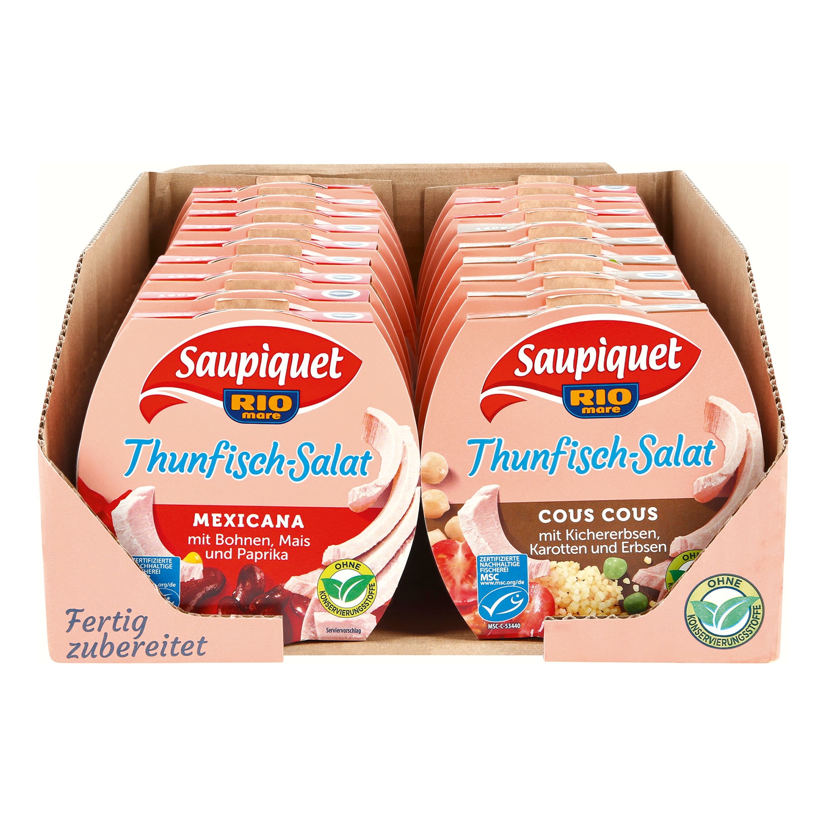 MSC Saupiquet Thunfisch Salat 160 g, verschiedene Sorten, 18er Pack - Bild 1