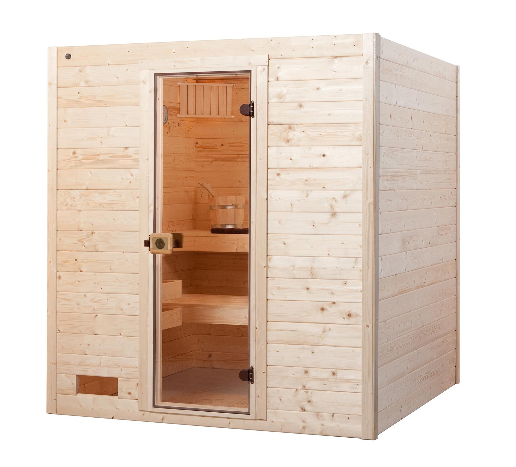 weka Massivholz-Sauna VALIDA Gr. 3 Sparset 9,0 kW K inkl. integrierter Steuerung, Glastür