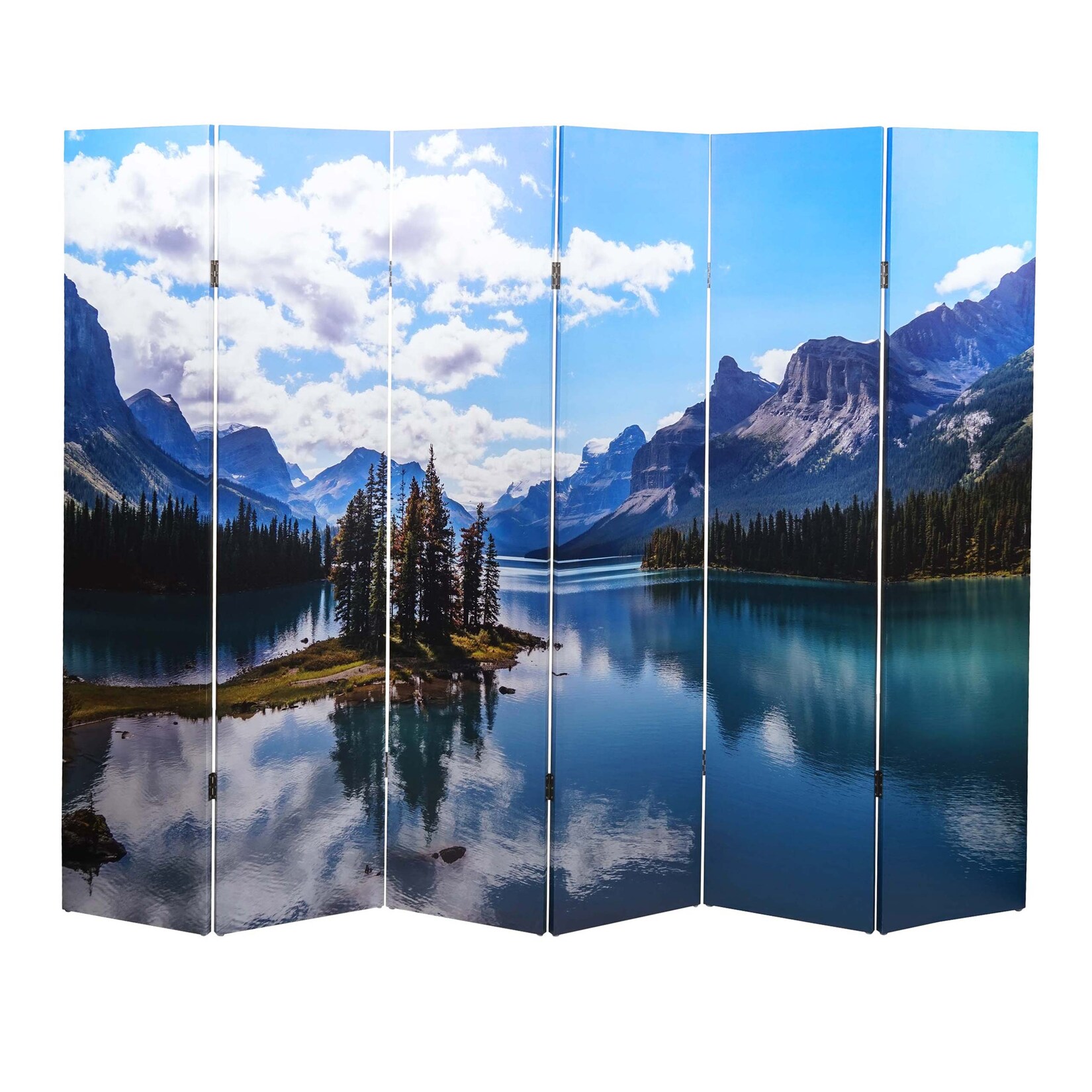 Foto-Paravent MCW-A83, Raumteiler Trennwand Sichtschutz, MVG-zertifiziert ~ 180x244cm See | 04057651163727