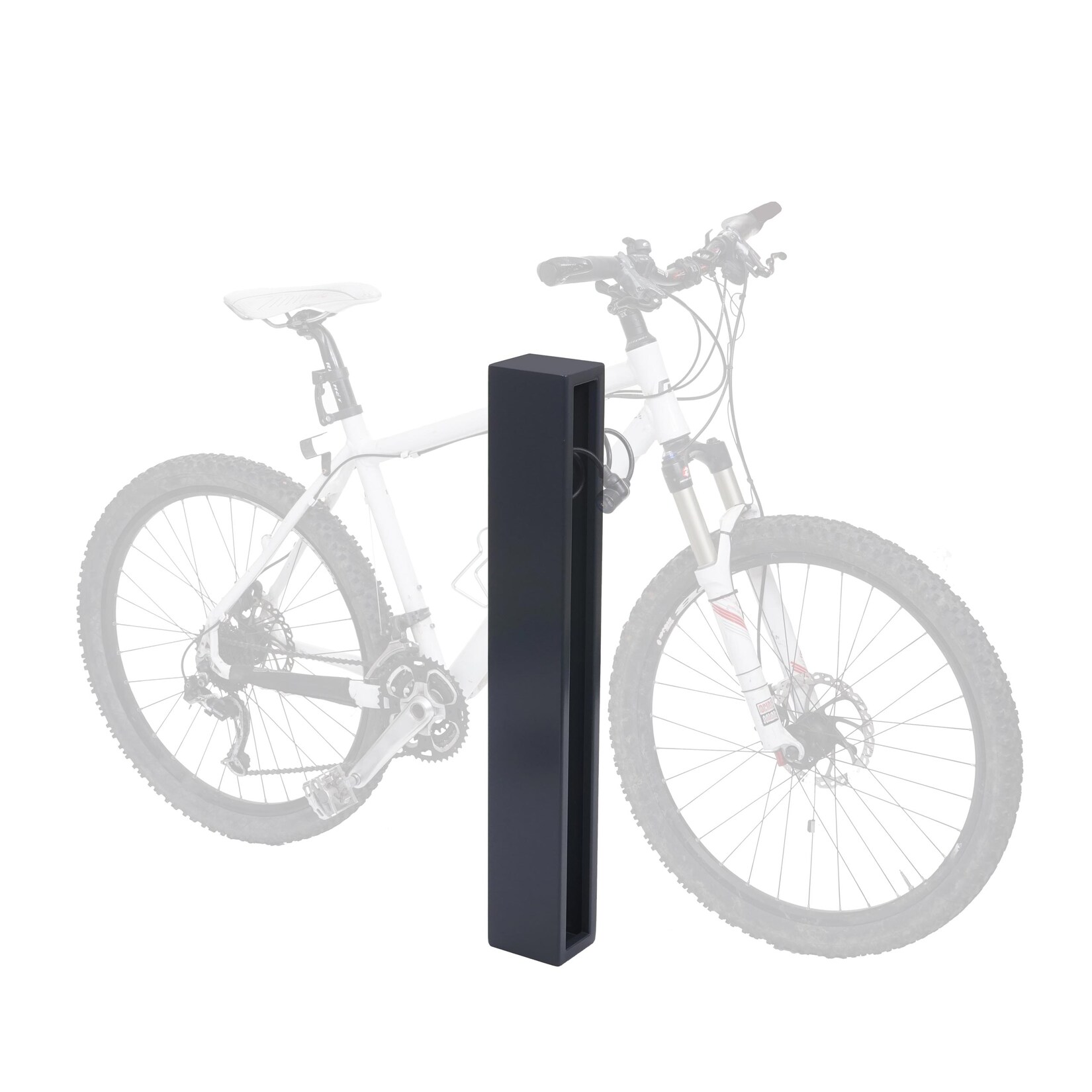 Fahrradbügel MCW-J80, Fahrradständer Anlehnbügel, verzinkter Stahl Outdoor-pulverbeschichtet 87x10x13cm ~ anthrazit