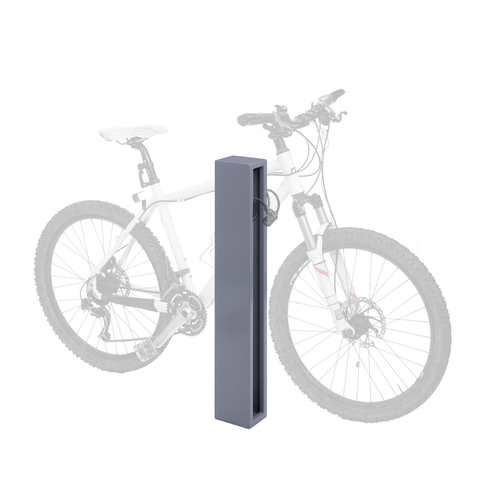 Fahrradbügel MCW-J80, Fahrradständer Anlehnbügel, verzinkter Stahl Outdoor-pulverbeschichtet 87x10x13cm ~ grau | 04057651648729