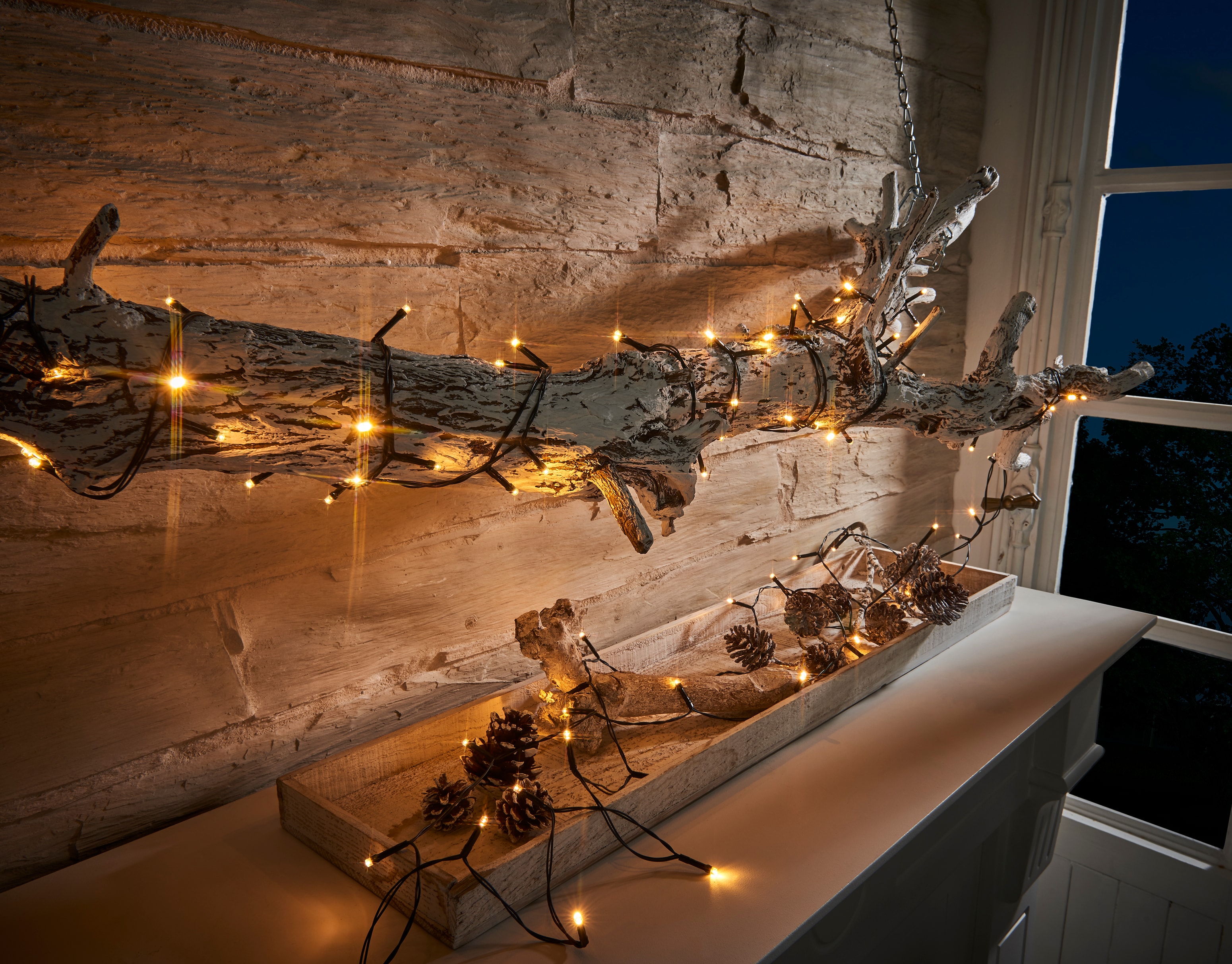 LED Lichterkette 100er -versch. Ausf&uuml;hrungen - warmwei&szlig; - Bild 1