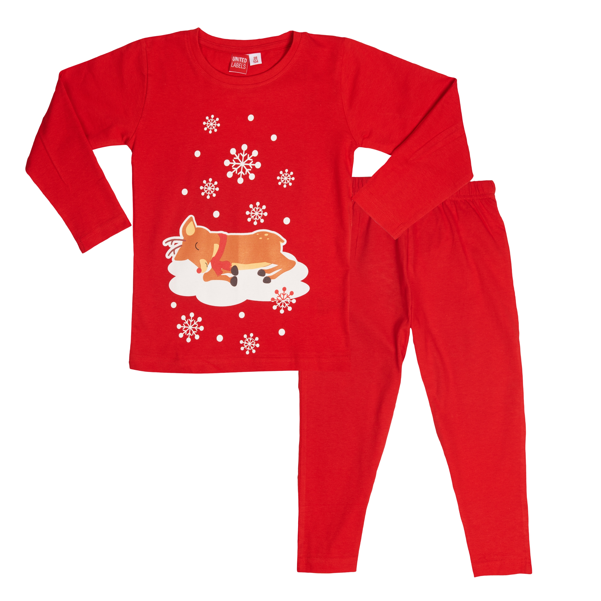 Kinder Weihnachts-Pyjama M&auml;chen Gr. 110/116 - Bild 1