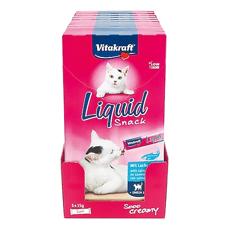 Vitakraft LiquidSnack Lachs 6 x 15 g, 11er Pack - Bild 1