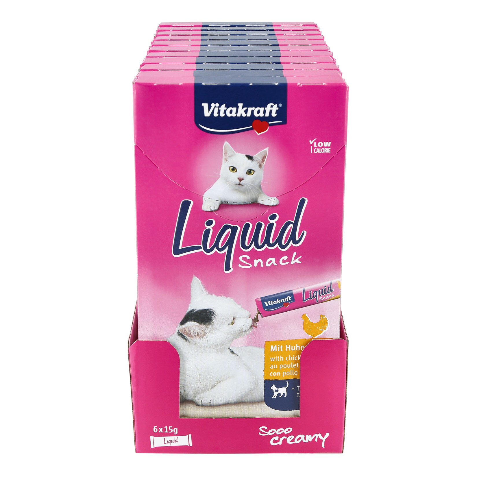 Vitakraft Liquid Snack Huhn 6 x 15 g, 11er Pack - Bild 1