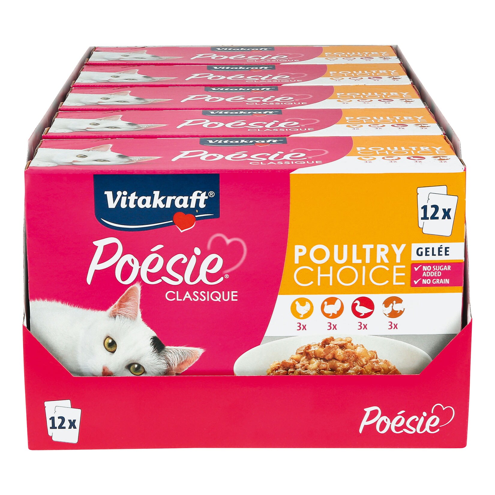 Vitakraft Poesie Classique Gelee 12 x 85 g, 5er Pack - Bild 1