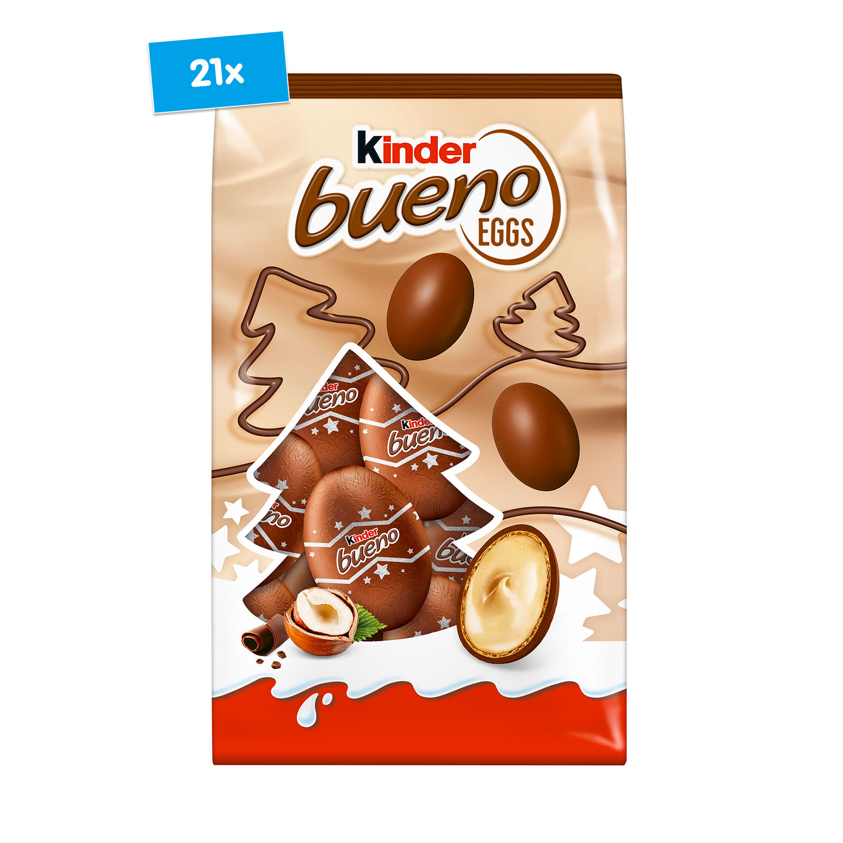 Kinder Bueno Eggs Classic 80 g, 21er Pack - Bild 1