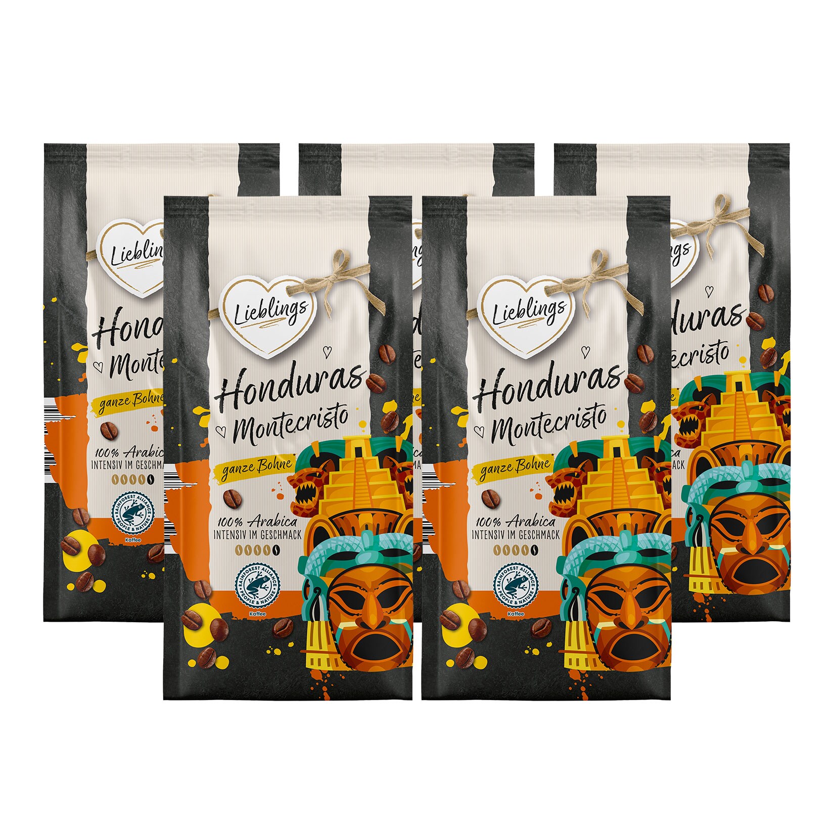 Lieblings Kaffee Honduras Montecristo 500g, 5er Pack - Bild 1