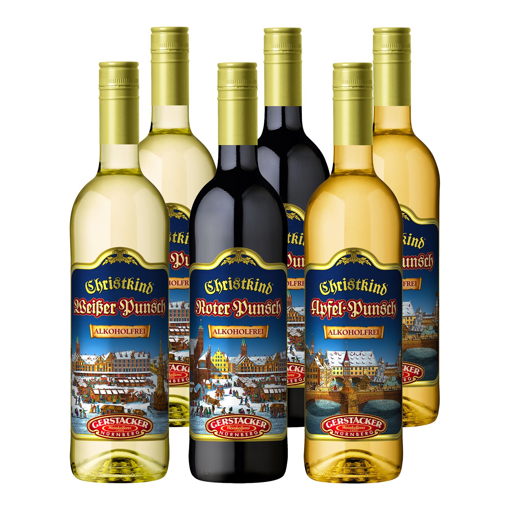Gerstacker Christkind alkoholfreier Punsch, verschiedene Sorten 6 x 0,74 Liter | 04101080083979