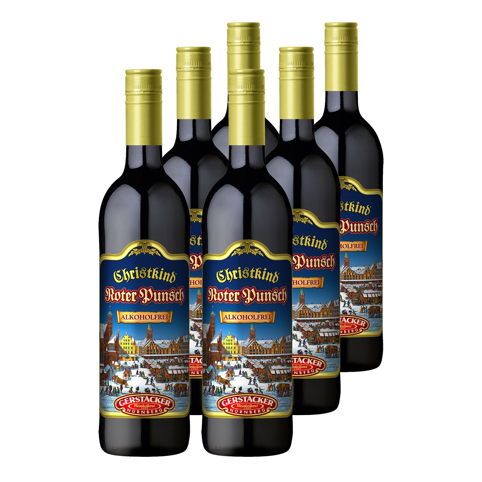 Gerstacker Christkind alkoholfreier Roter Punsch 6 x 0,74 Liter - Bild 1