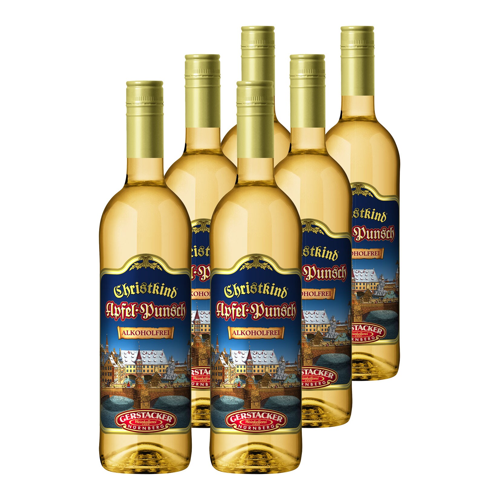 Gerstacker Christkind alkoholfreier Apfelpunsch 6 x 0,74 Liter - Bild 1