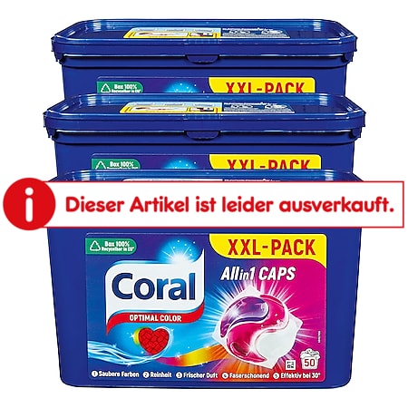 Coral XXL Optimal Color Caps 50 WL, 3er Pack - Bild 1