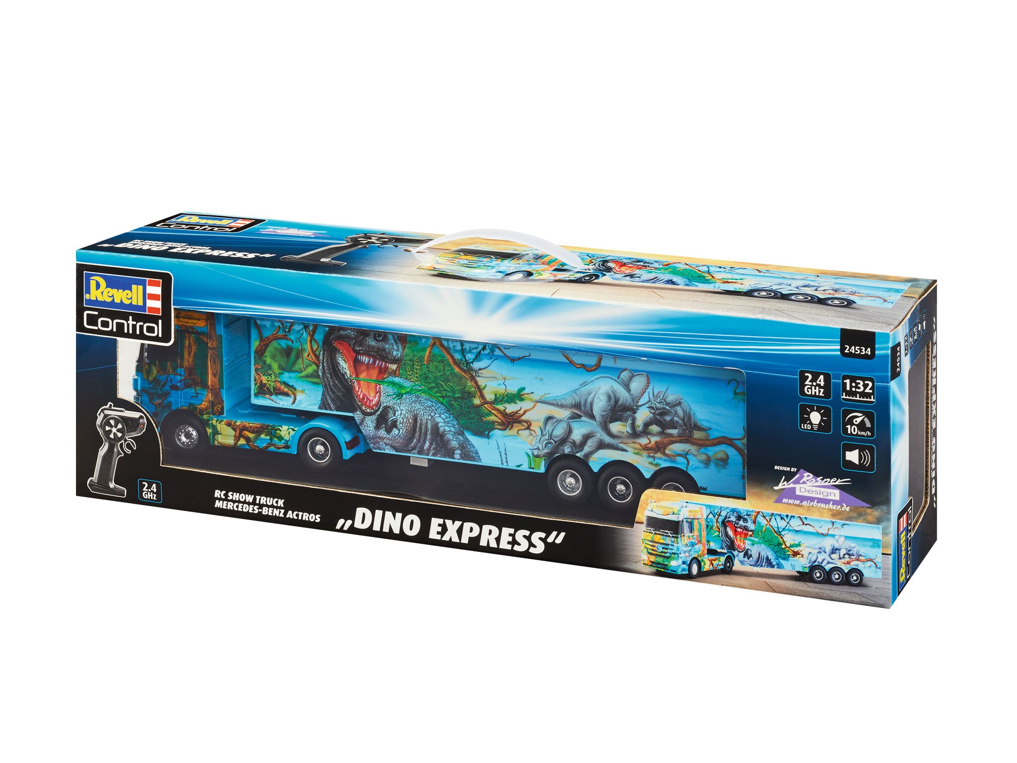 REVELL 24534 RC Show Truck MERCEDES BENZ Actros Dino Express Fernsteuerung EUR 49,00 - DE