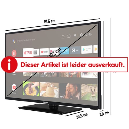 Fernseher, Android Zoll D40F550X2CW bei HD Full LED Telefunken TV, Smart online Netto kaufen 40