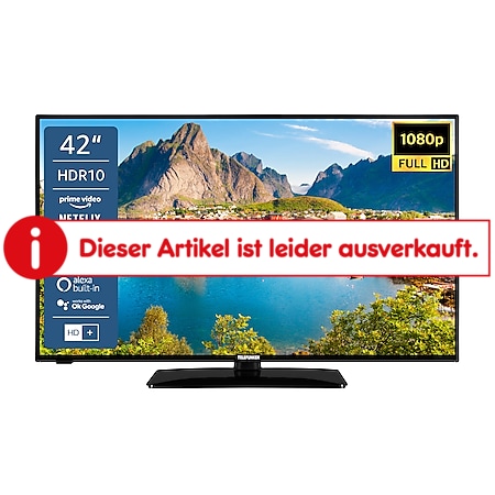 Telefunken D42F553X1CW 42 Zoll LED Fernseher, Smart TV, Full HD, inkl. 6 Monate gratis HD+ - Bild 1