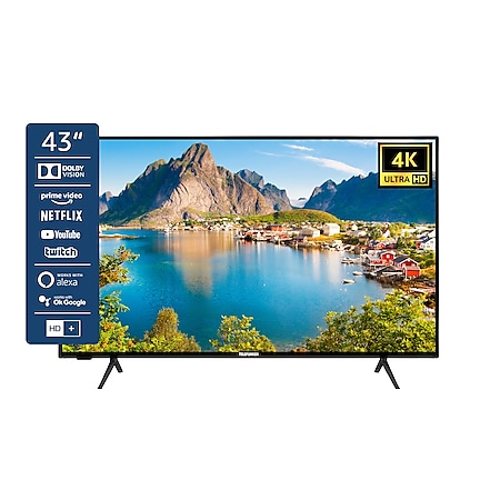 Telefunken XU43K700 43 Zoll LED Fernseher, Smart TV, 4K UHD, Dolby Vision HDR, inkl. 6 Monate gratis HD+ - Bild 1