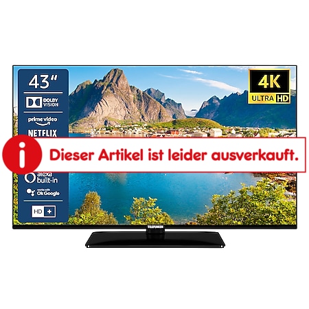 Telefunken D43U660X5CWI 43 Zoll LED Fernseher, Smart TV, 4K UHD, Alexa Built-in, inkl. 6 Monate gratis HD+ - Bild 1