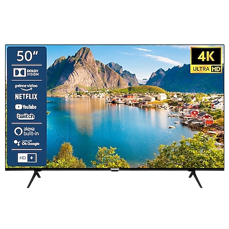 Telefunken XU50L800 50 Zoll LED Fernseher, Smart TV, 4K UHD, Alexa Built-in, inkl. 6 Monate gratis HD+ - Bild 1