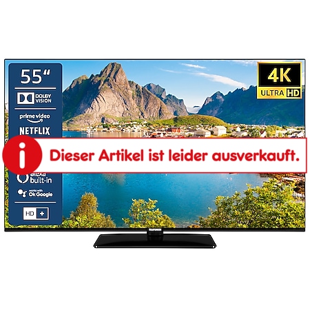 Telefunken D55U660X5CWI 55 Zoll LED Fernseher, Smart TV, 4K UHD, Alexa Built-in, inkl. 6 Monate gratis HD+ - Bild 1