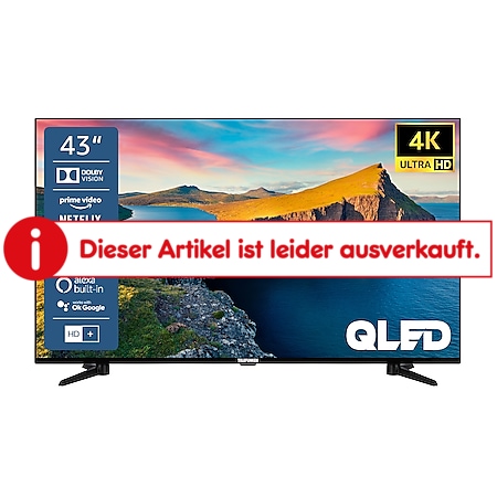 Telefunken QU43K800 43 Zoll QLED Fernseher, Smart TV, 4K UHD, Alexa Built-in, inkl. 6 Monate gratis HD+ - Bild 1