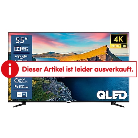 Telefunken QU55K800 55 Zoll QLED Fernseher, Smart TV, 4K UHD, Alexa Built-in, inkl. 6 Monate gratis HD+ - Bild 1