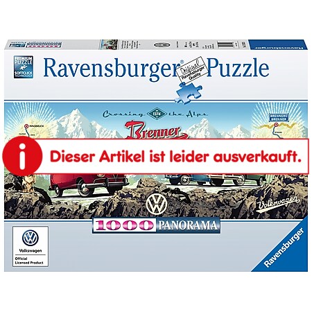 Ravensburger Puzzle Mit dem Bulli über Brenner 1000 Teile - Bild 1