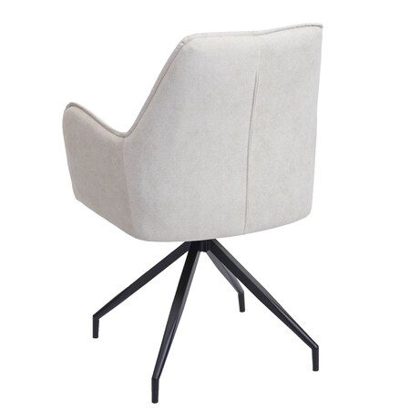 6er-Set Esszimmerstuhl MCW-K15, Küchenstuhl Polsterstuhl Stuhl mit  Armlehne, Stoff/Textil Metall ~ creme-beige online kaufen bei Netto