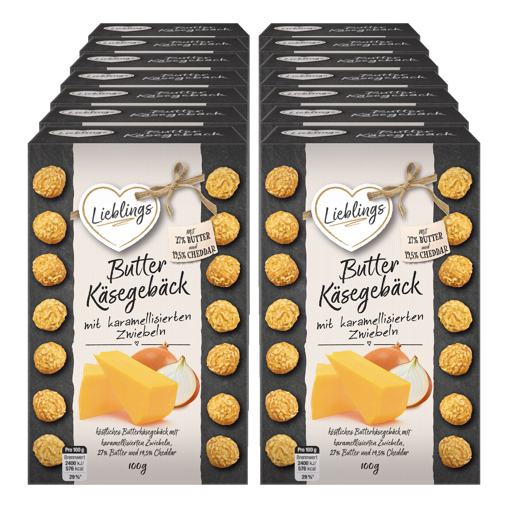 Lieblings Butter K&auml;segeb&auml;ck 100 g, verschiedene Sorten, 14er Pack - Bild 1