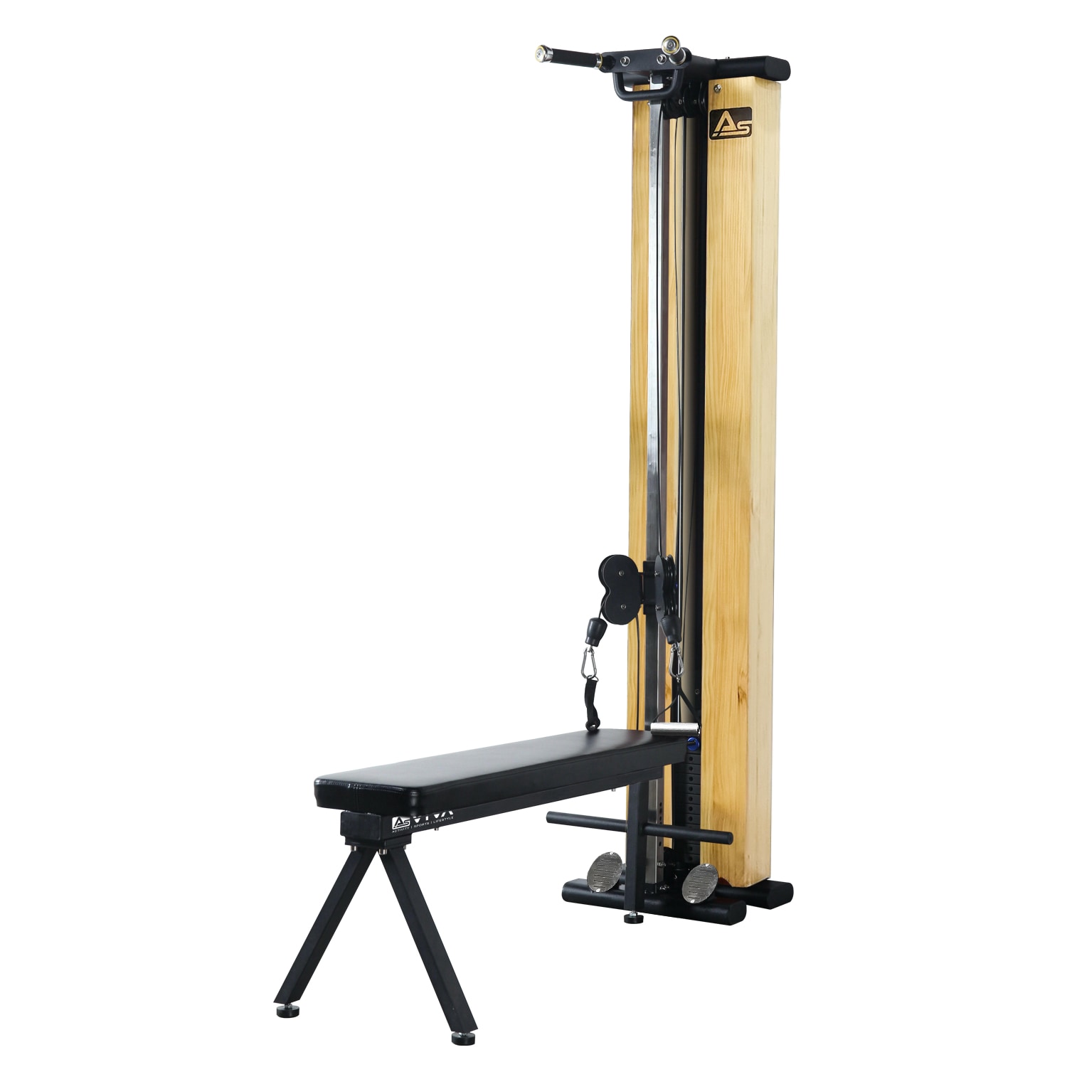 AsVIVA Kabelzugstation MG7 101 kg Seilzug inklusive Klimmzugstange Hantelbank - Bild 1