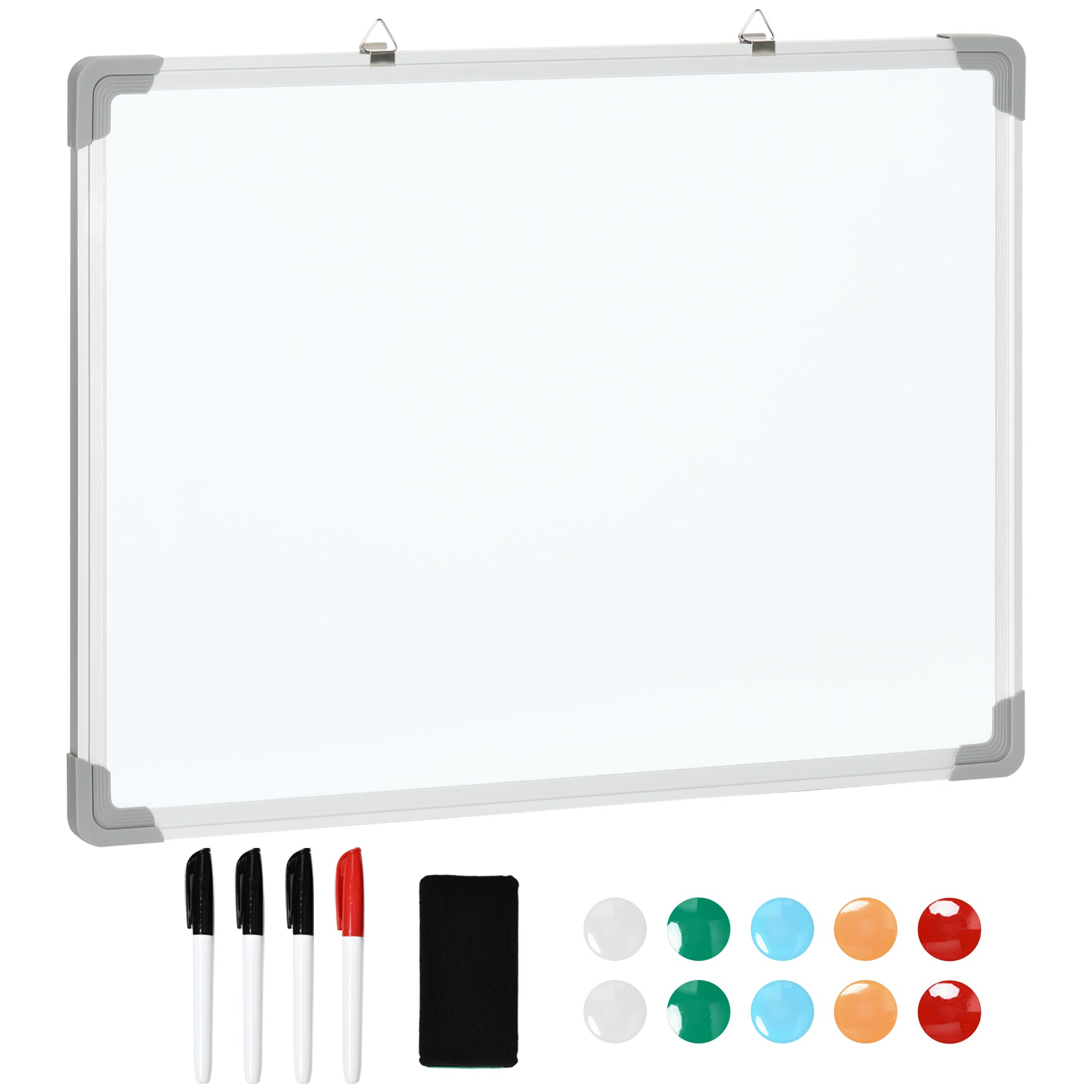HOMCOM Whiteboard Verzinkte Platte, Aluminiumrahmen - Bild 1