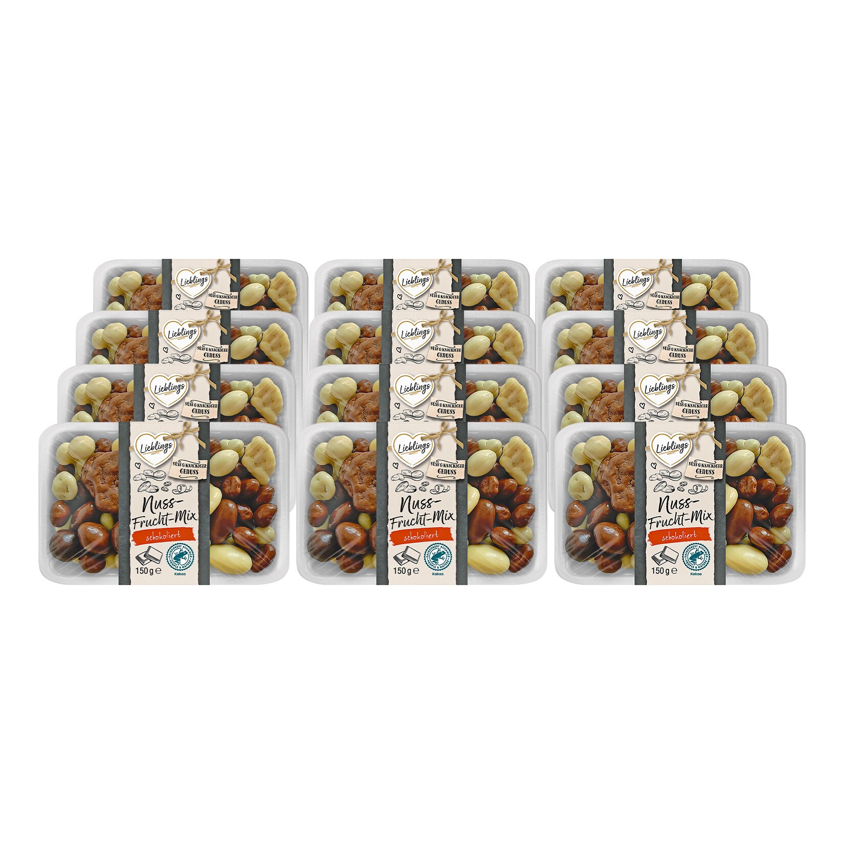 Lieblings Nuss-Frucht Mix Schoko 150 g, 12er Pack - Bild 1