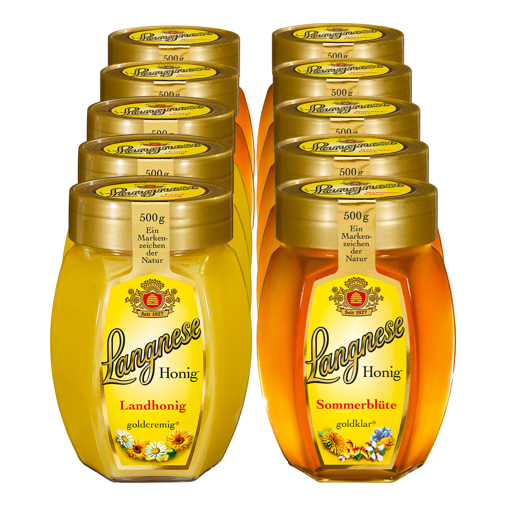 Langnese Honig feine Auslese 500 g, verschiedene Sorten, 10er Pack - Bild 1
