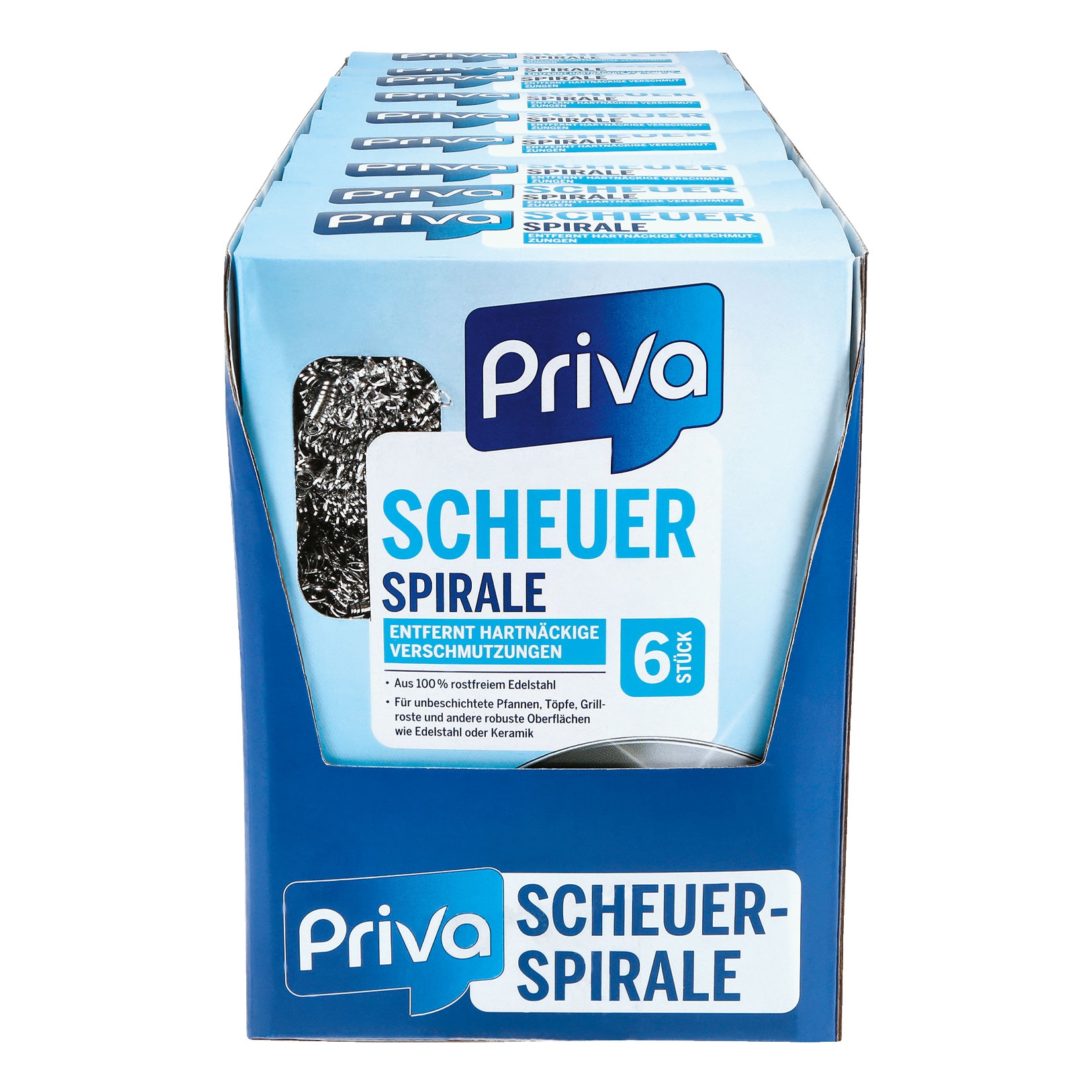 Priva Scheuerspirale 6 Stück , 9er Pack