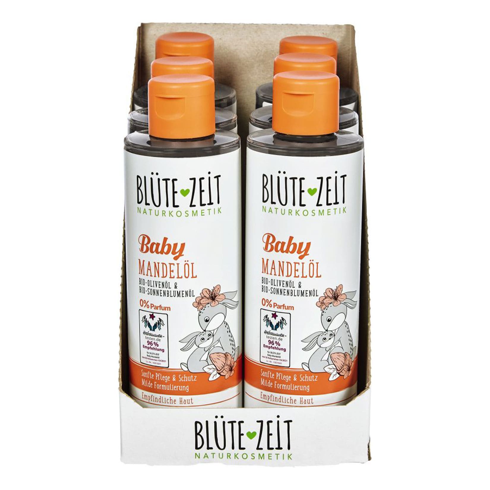 BL&Uuml;TE-ZEIT Baby Mandel&ouml;l mit Bio-Oliven&ouml;l & Bio-Sonnenblumen&ouml;l 200 ml, 6er Pack - Bild 1