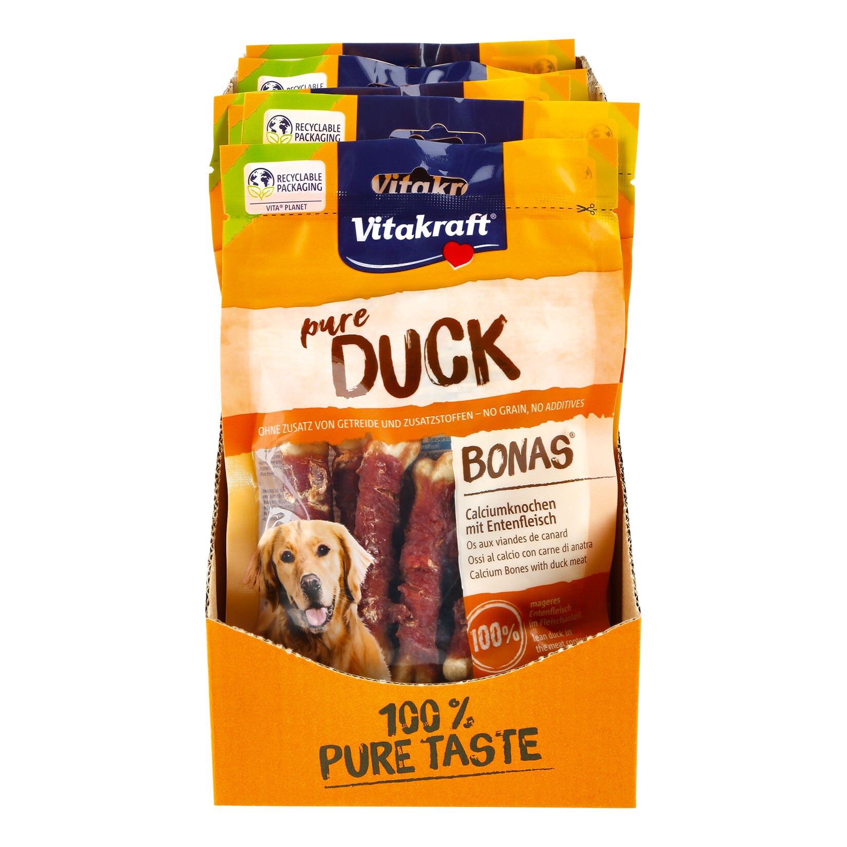 Vitakraft Duck Bonas Knochen Ente 80 g, 8er Pack - Bild 1