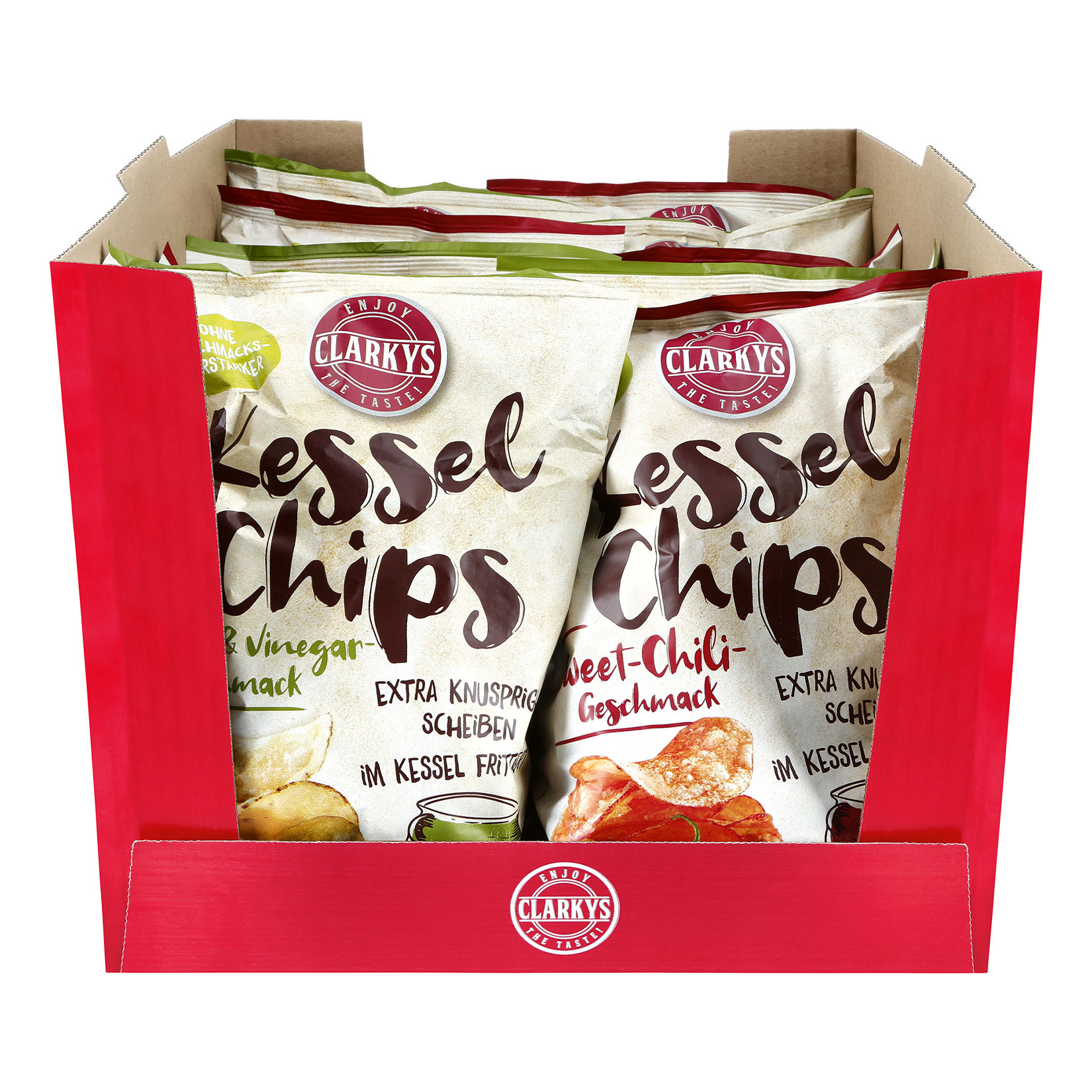 Clarkys Kesselchips 150 g, verschiedene Sorten, 10er Pack - Bild 1