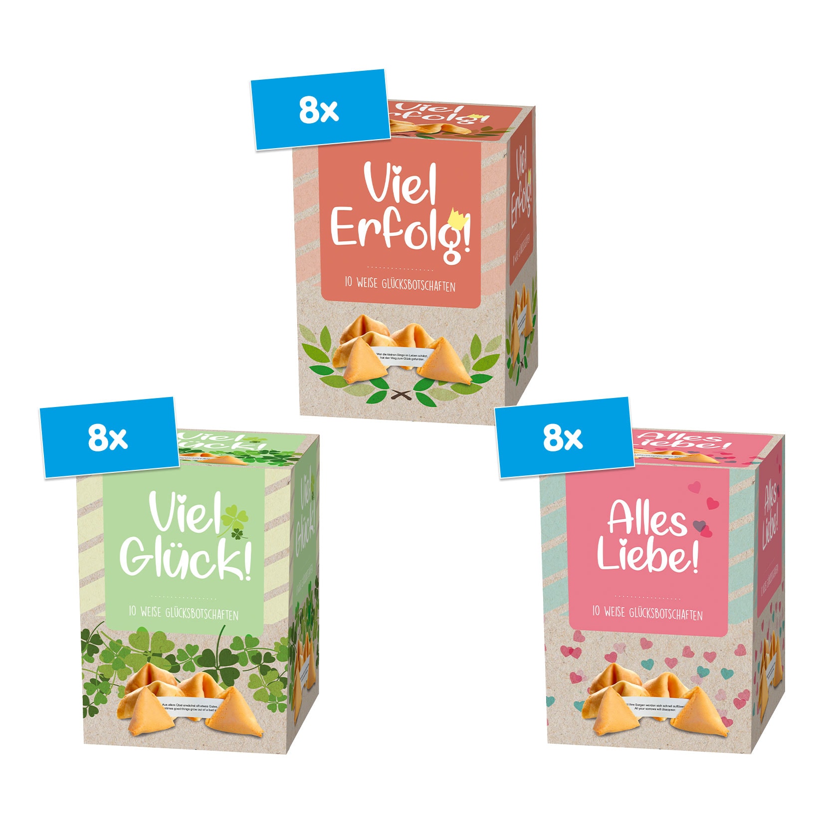 Gl&uuml;ckskekse 60 g, verschiedene Sorten, 24er Pack - Bild 1