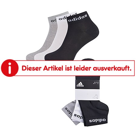 Adidas Sneakersocken 43/46 -schwarz - Bild 1