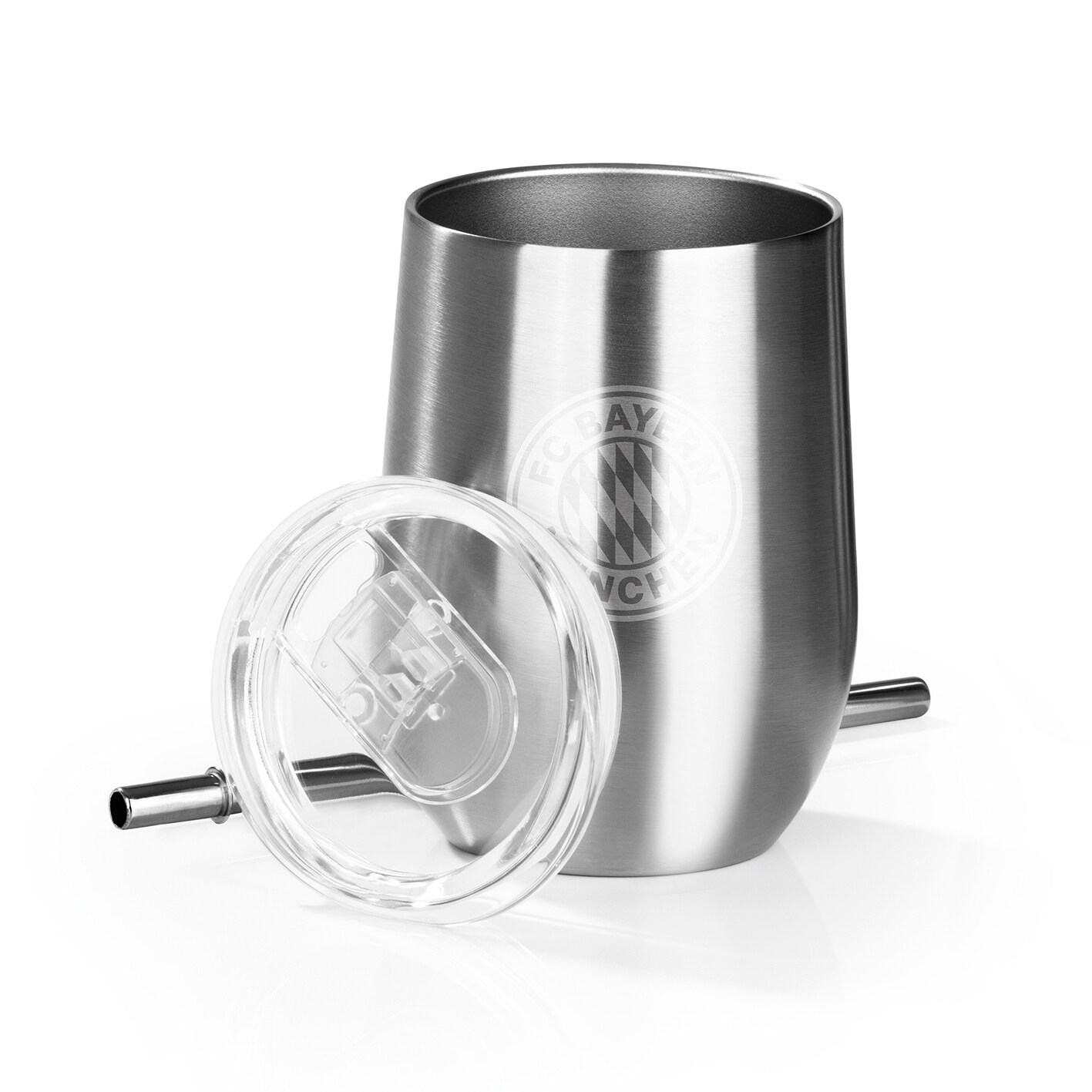 FCB Getr&auml;nkebecher inkl. Trinkhalm 350ml - Bild 1
