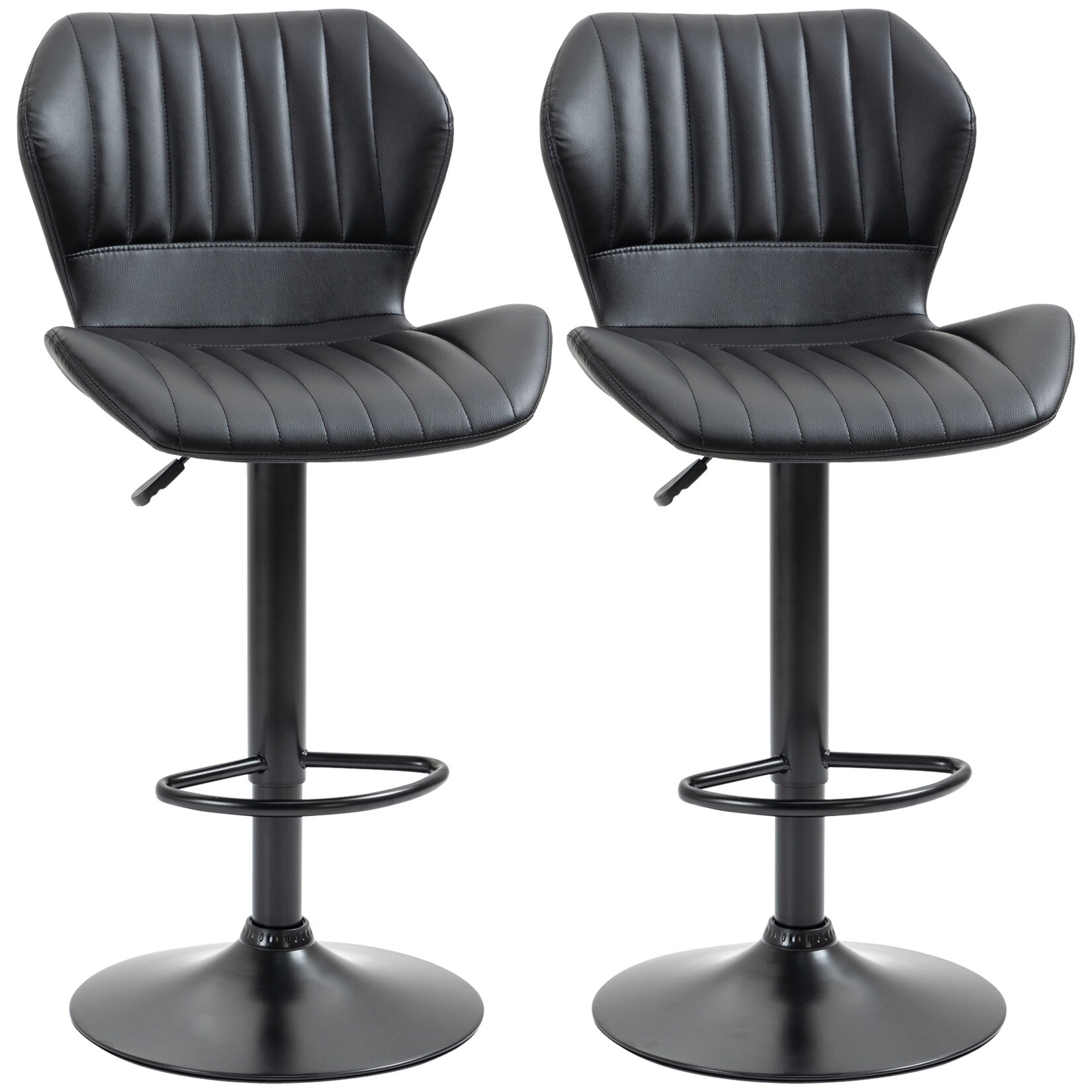 HOMCOM Barhocker Kunstleder, Schaumstoff, Stahl | 04251774962506