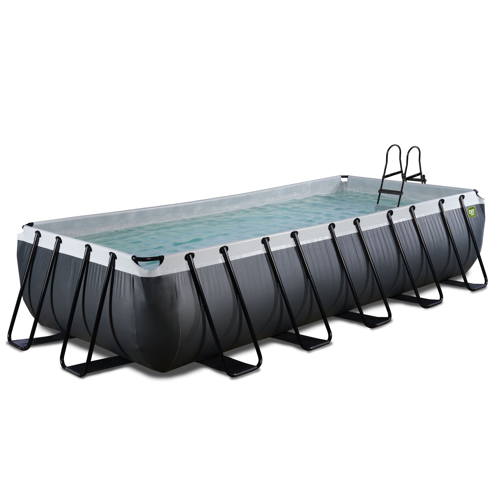 EXIT Black Leather Pool 540x250x100cm mit Filterpumpe – schwarz | 08720289693763