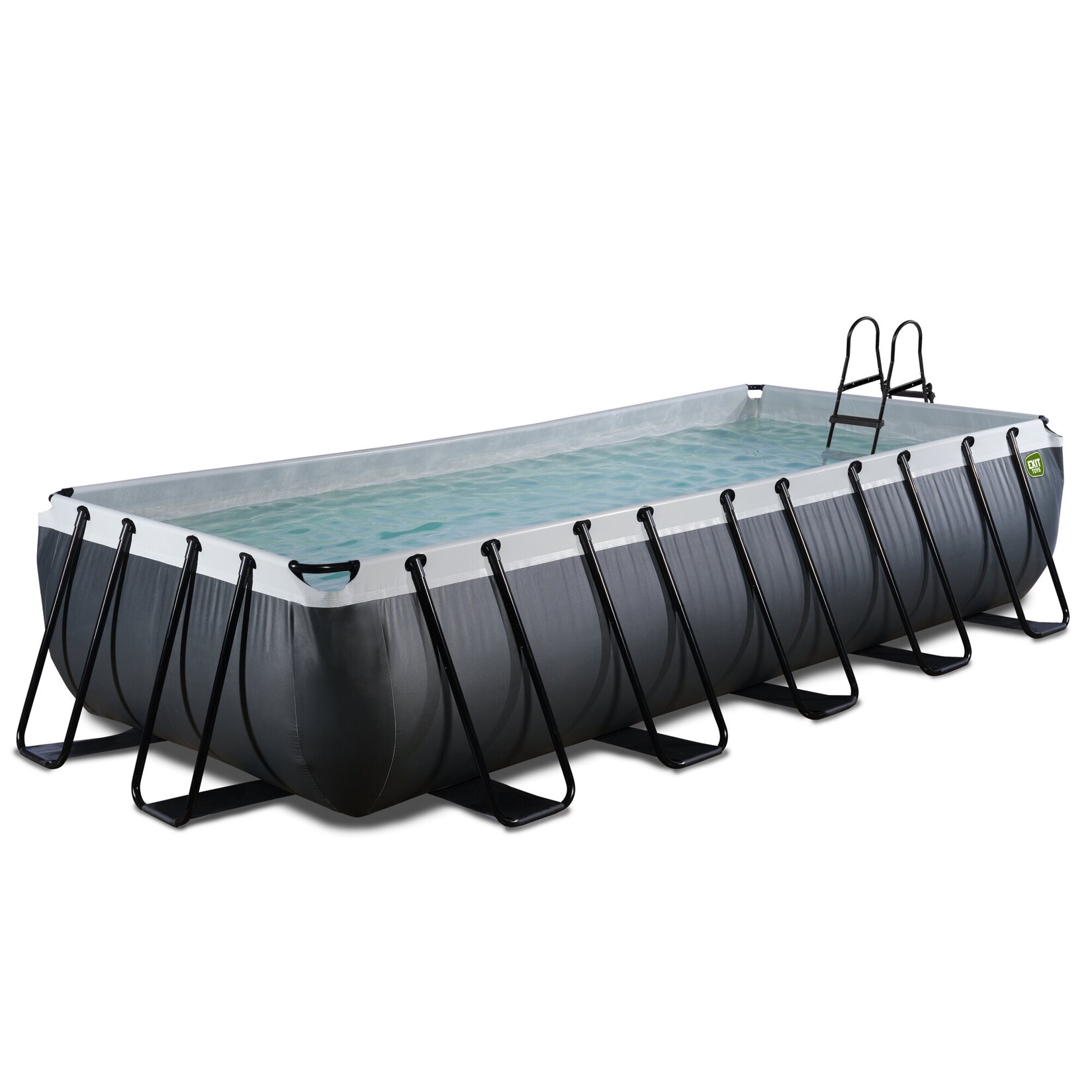 EXIT Black Leather Pool 540x250x100cm mit Sandfilterpumpe – schwarz | 08720289693787