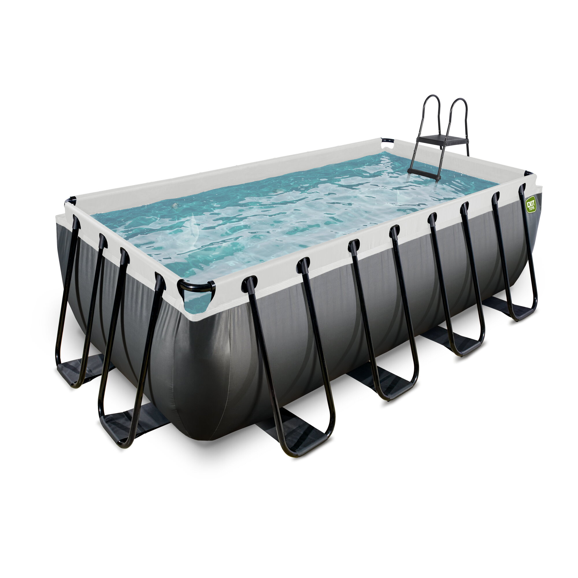 EXIT Black Leather Pool 400x200x122cm mit Sandfilterpumpe - schwarz - Bild 1